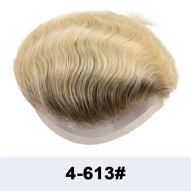 Mono Lace Men's Skin Pu Around Toupee Prosthesis Remy Human Hair Systems - Various Options Available