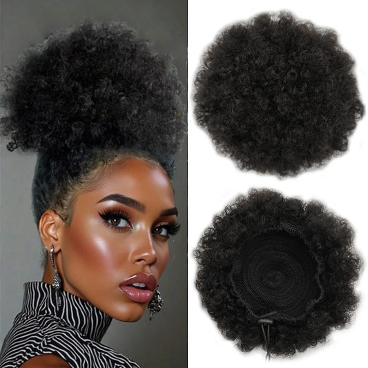 Afro Puff Drawstring Ponytail - 100% Human Hair