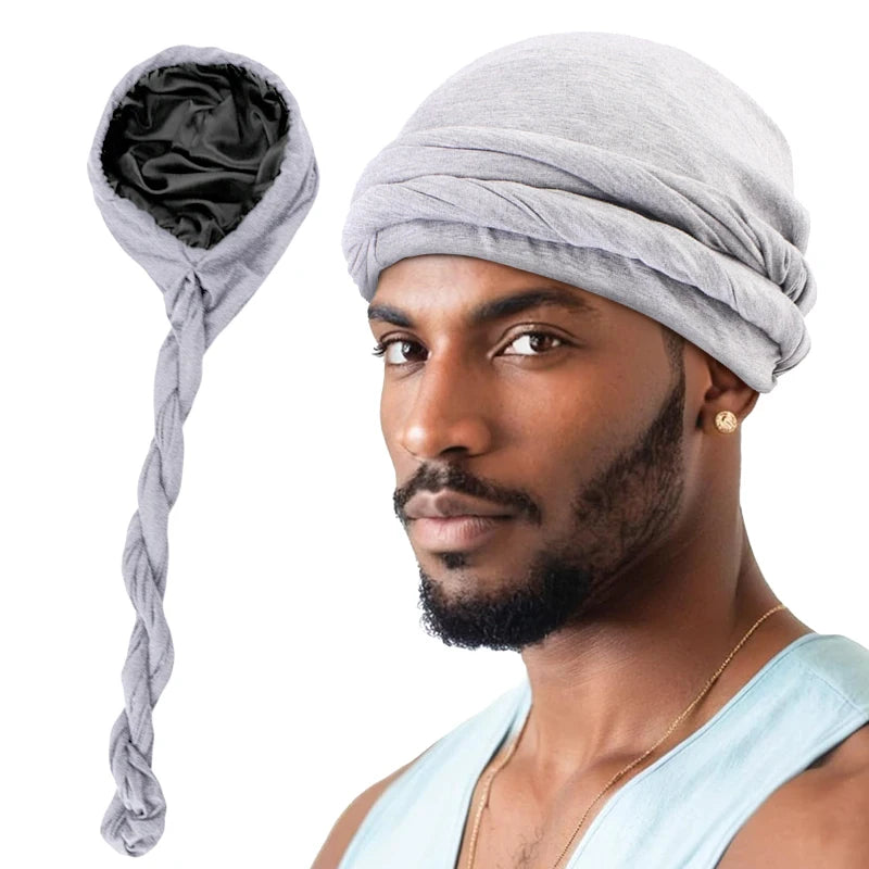 Elastic Men's Turban Hat/Scarf  - Various Colors Available