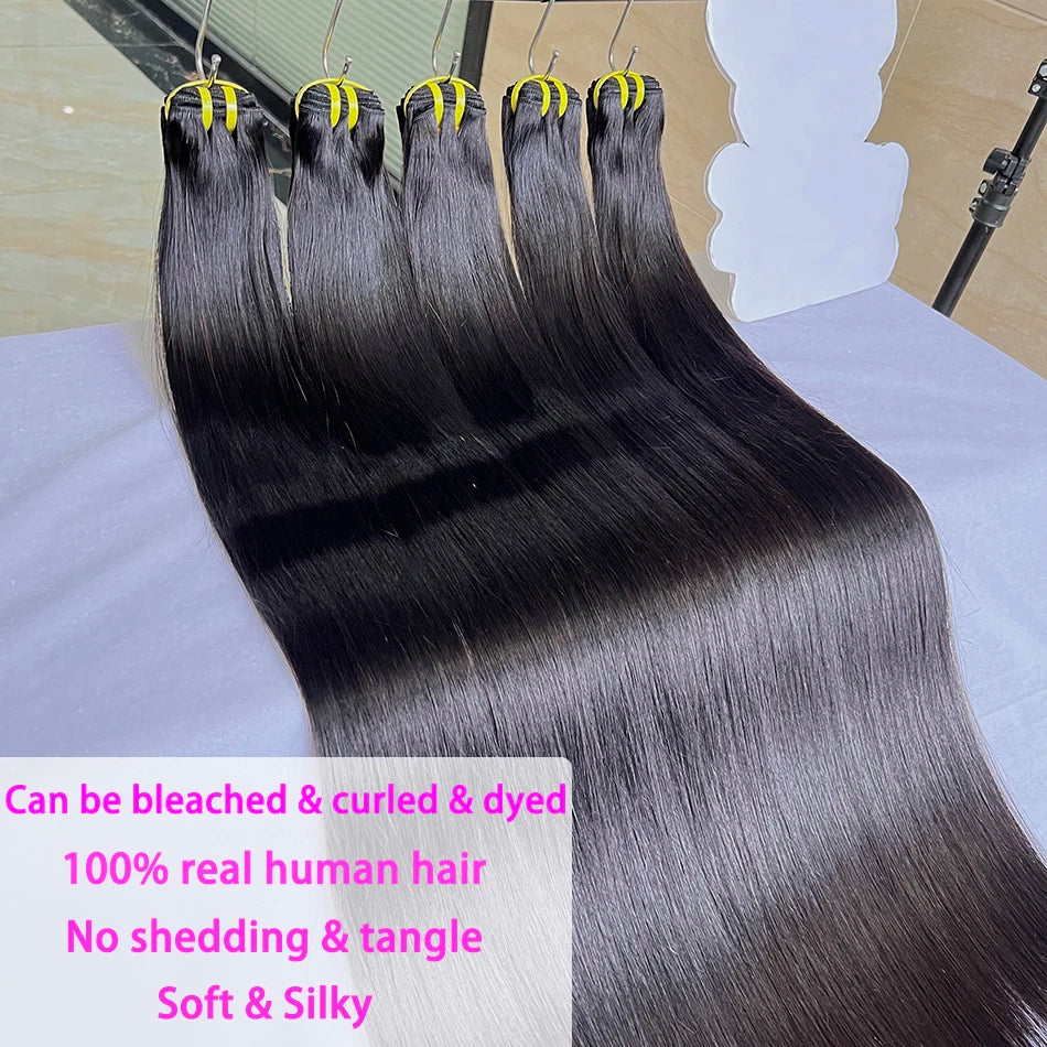 Bone Straight 100% Unprocessed Raw Virgin Human Hair Bundles