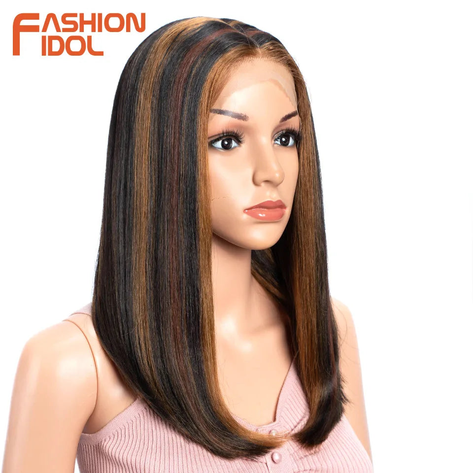 14 Inch Lace Front Wig Synthetic Hair - Various Colors Available