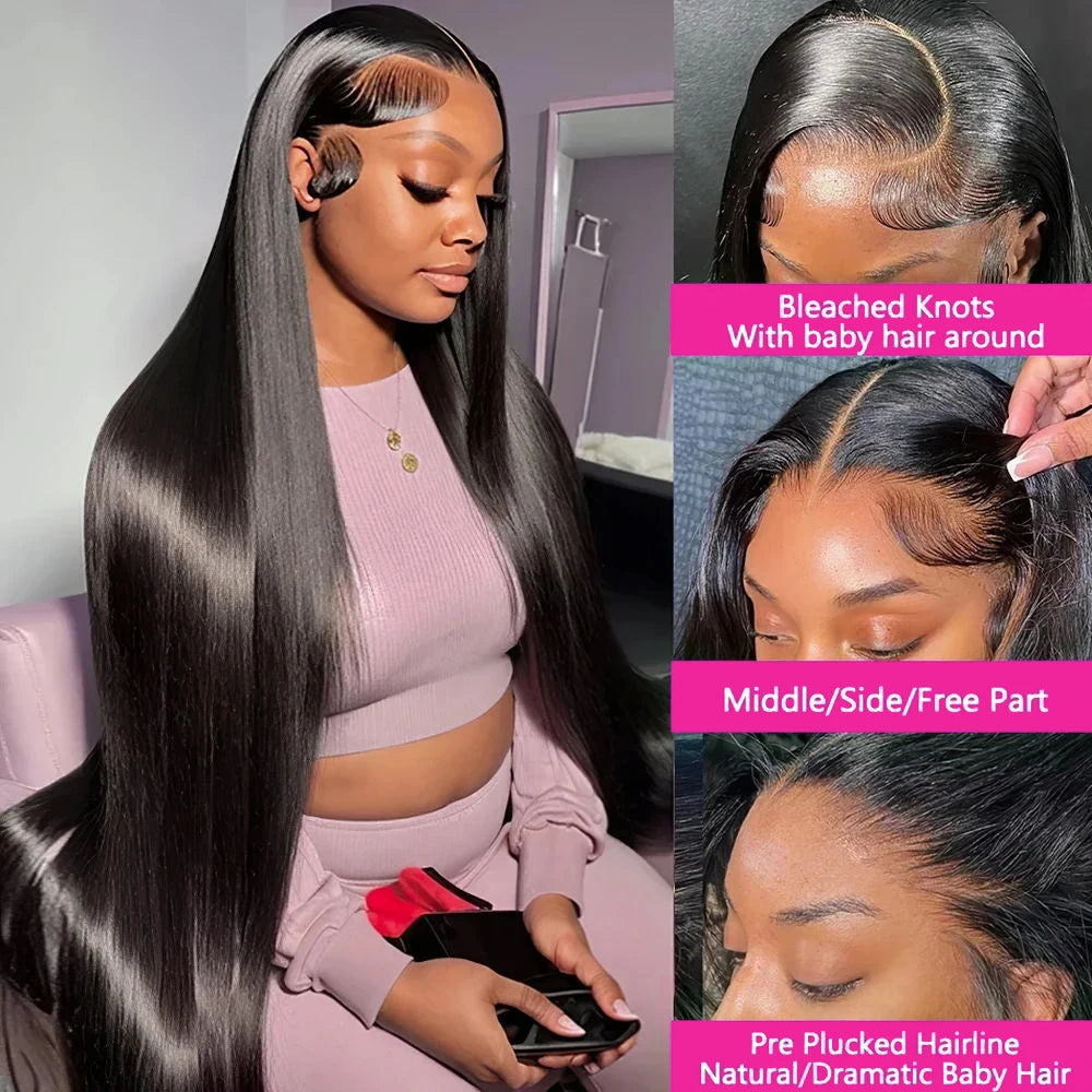 Brazilian Bone Straight - Transparent HD Lace Frontal Human Hair Wig