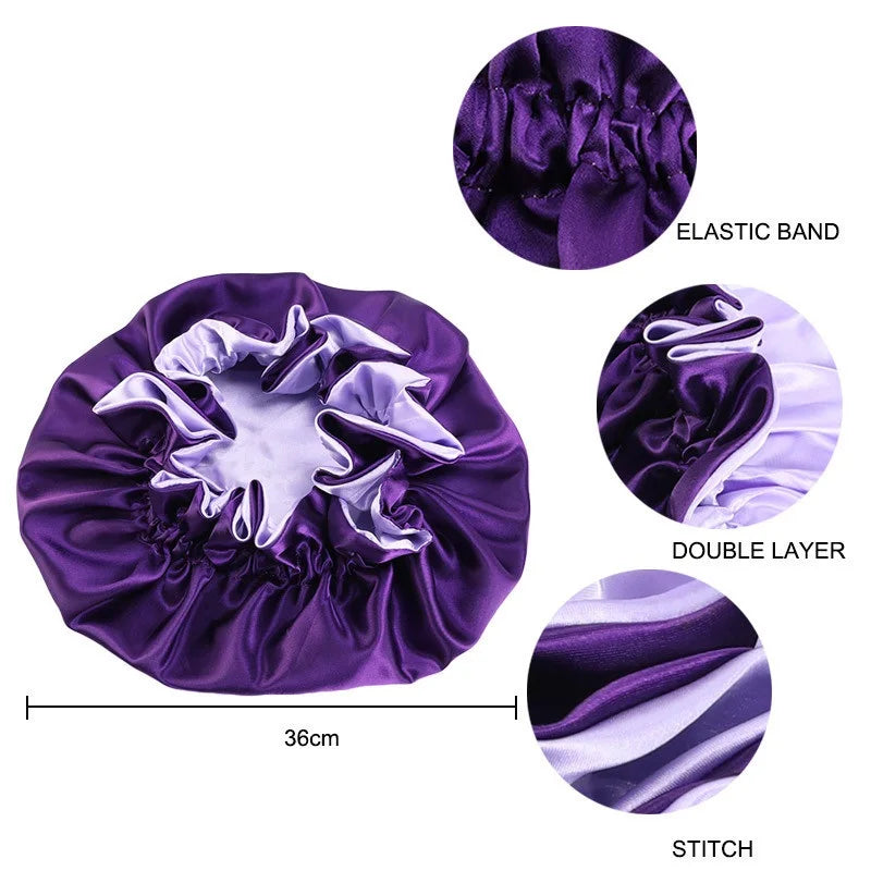 Silk Night Double Layered Bonnet