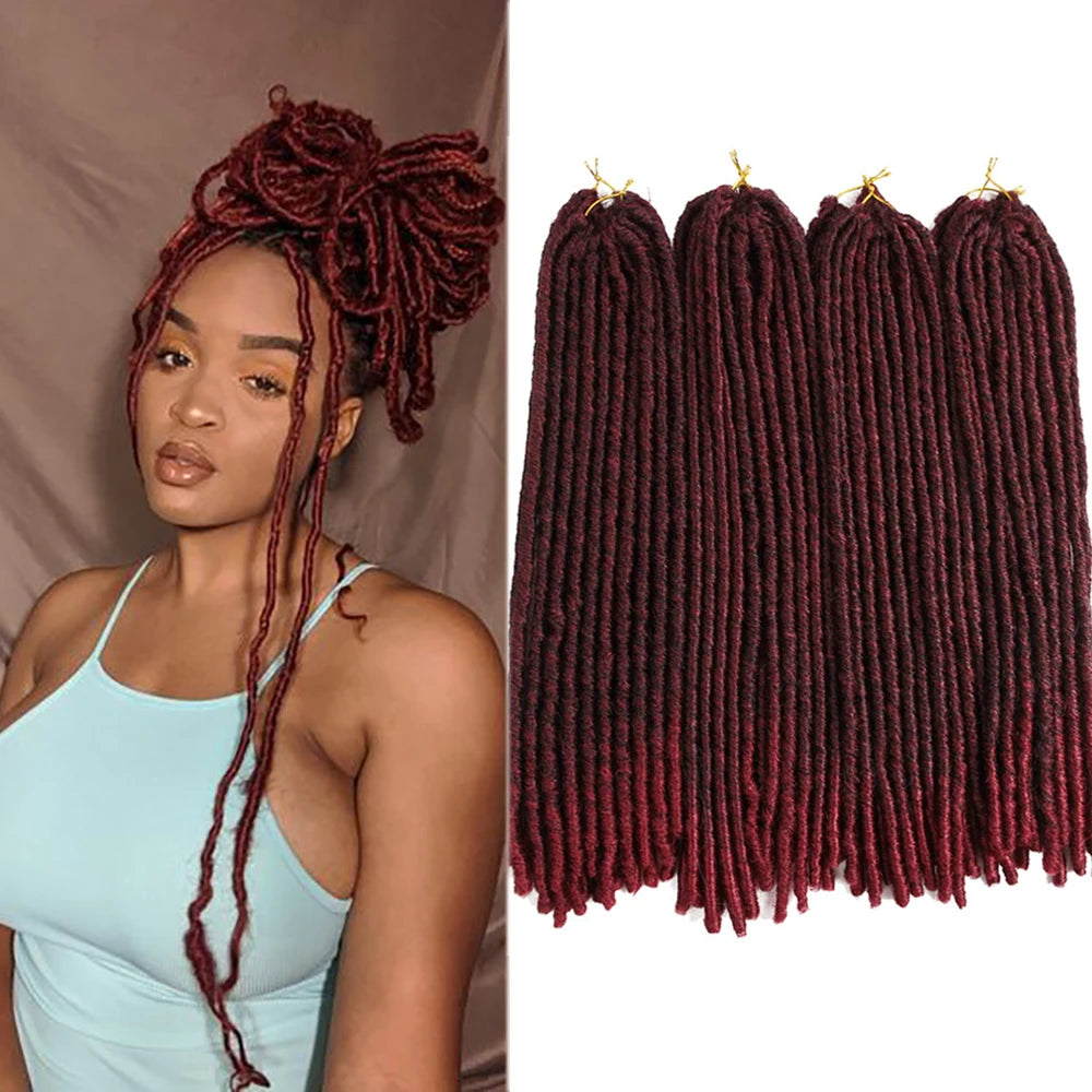Synthetic Faux Locs Crochet Hair - Various Colors Available