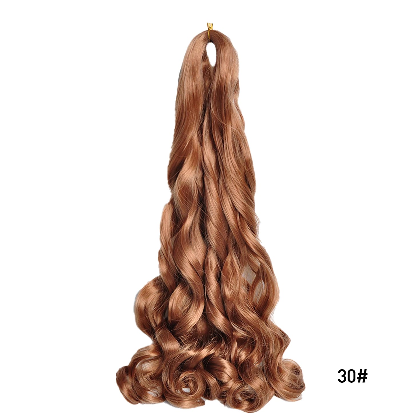 French Spiral Curls Pre Stretched Loose Synthetic Braiding Hair