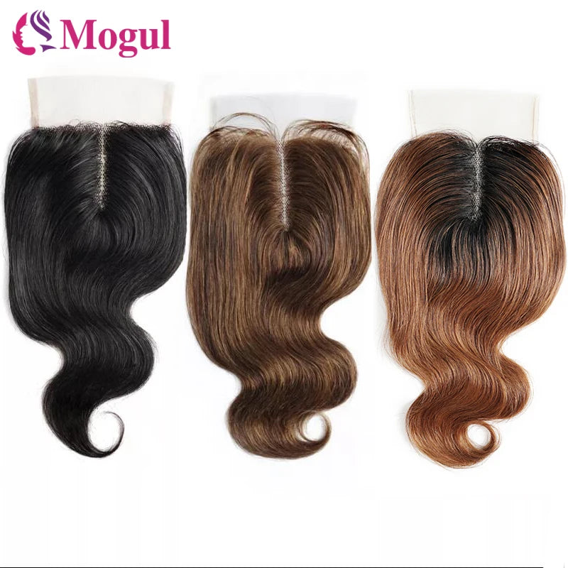1PC Lace Closure Middle Part Body Wave Human Hair
