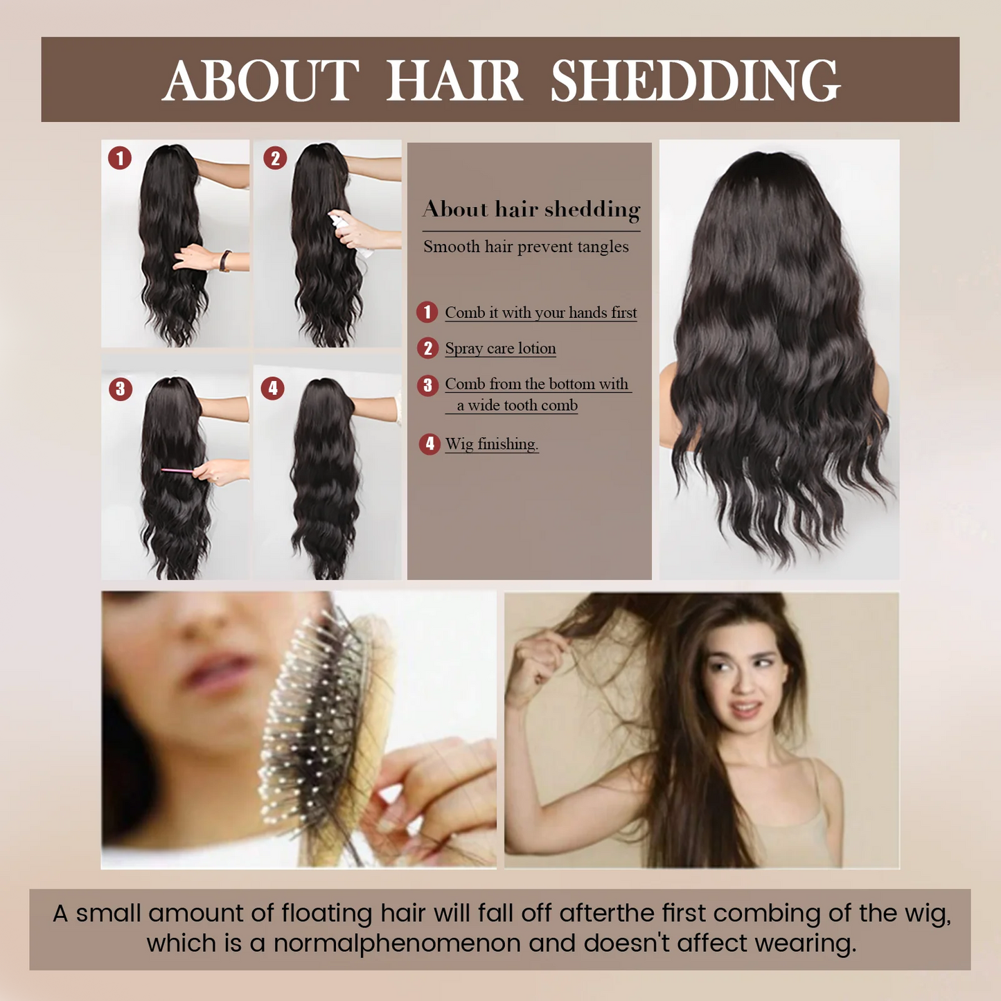 Long Curly Wavy Heat Resistant Synthetic Wigs With Bangs - Various Colors Available