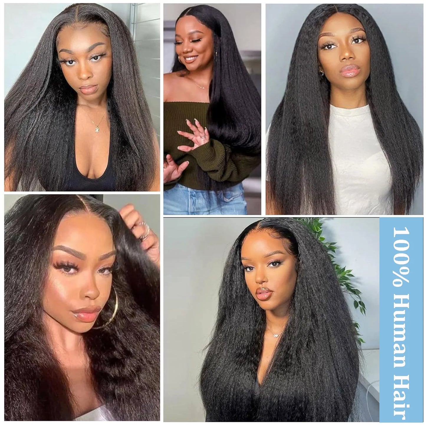 Yaki Straight Brazilian 100% Human Hair Adhesive Skin Weft Tape Ins