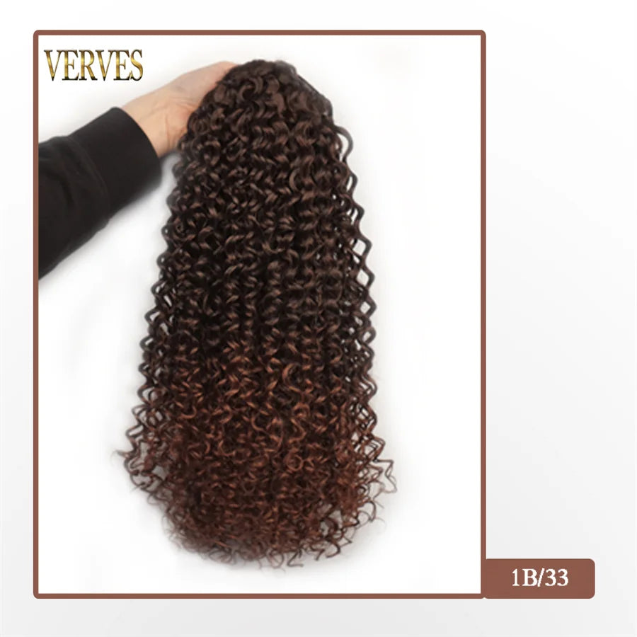 VERVES Synthetic 16Inch Drawstring Curly 16 Inch Ponytail