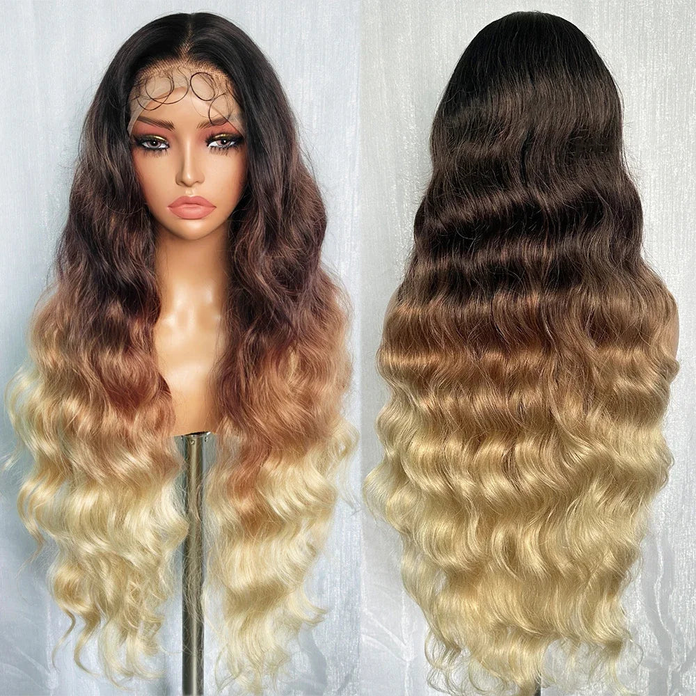 Synthetic Body Wave Lace Front Wigs With Baby Hair - Various Colors Available
