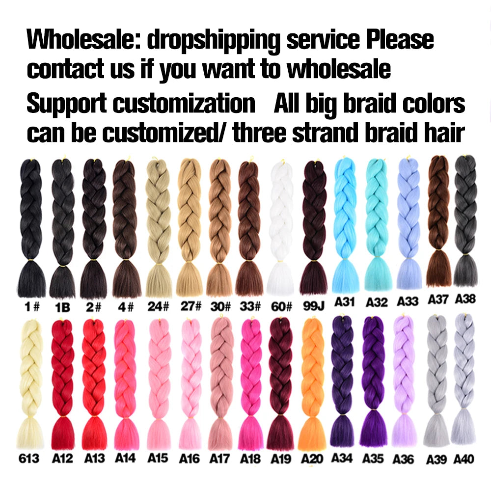 Synthetic Long Pre-Looped Box Braids Crochet Hair