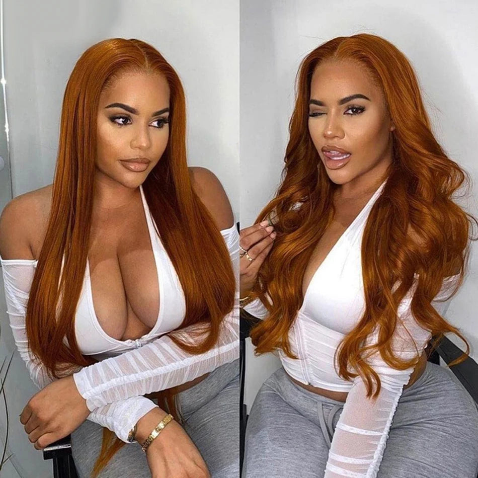 Bone Straight Ginger Blonde - HD Lace Frontal Human Hair Wig