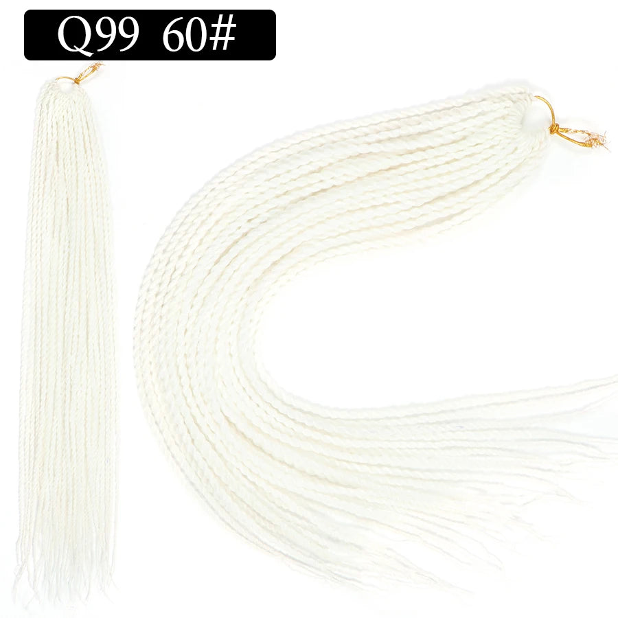 24 Inch Senegalese Twist Synthetic Crochet Braids - Various Colors Available