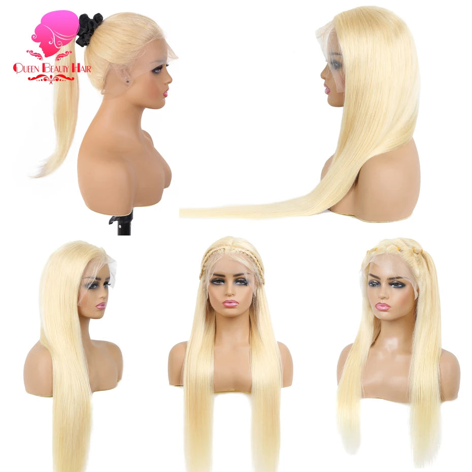 Blonde Bone Straight - 360 Pre Plucked Full Lace Frontal Human Hair Wig