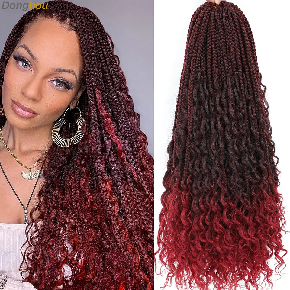 Boho Box Braids Synthetic Crochet Hair