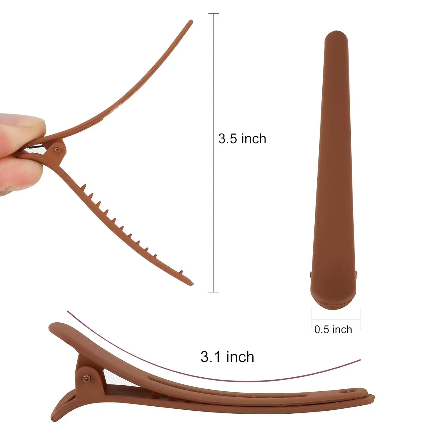 12 PCS Hair Clips; 3.1 Inch Matte Colors