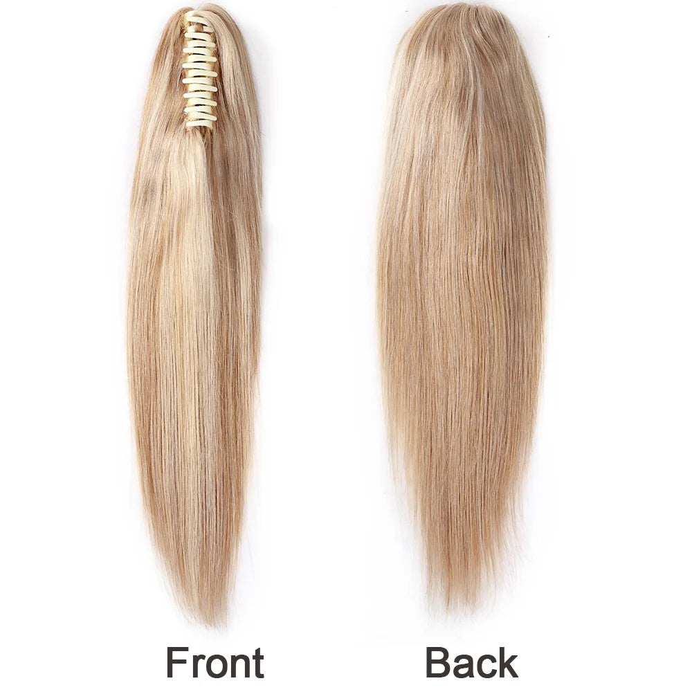 Straight Clip On 100% Human Hair Ponytails - Various Options Available