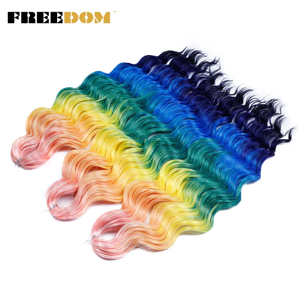 Deep Water Wave Synthetic 24inch Long Crochet Hair