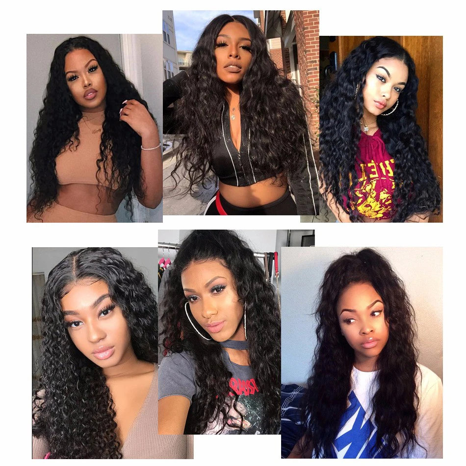 Water Wave Bundles With Frontal Closure - Peruvian Human Hair
