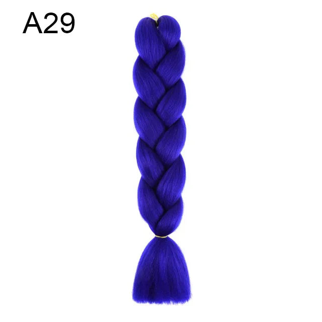 24Inch Synthetic Yaki Jumbo Braiding Hair - Various Colors Available