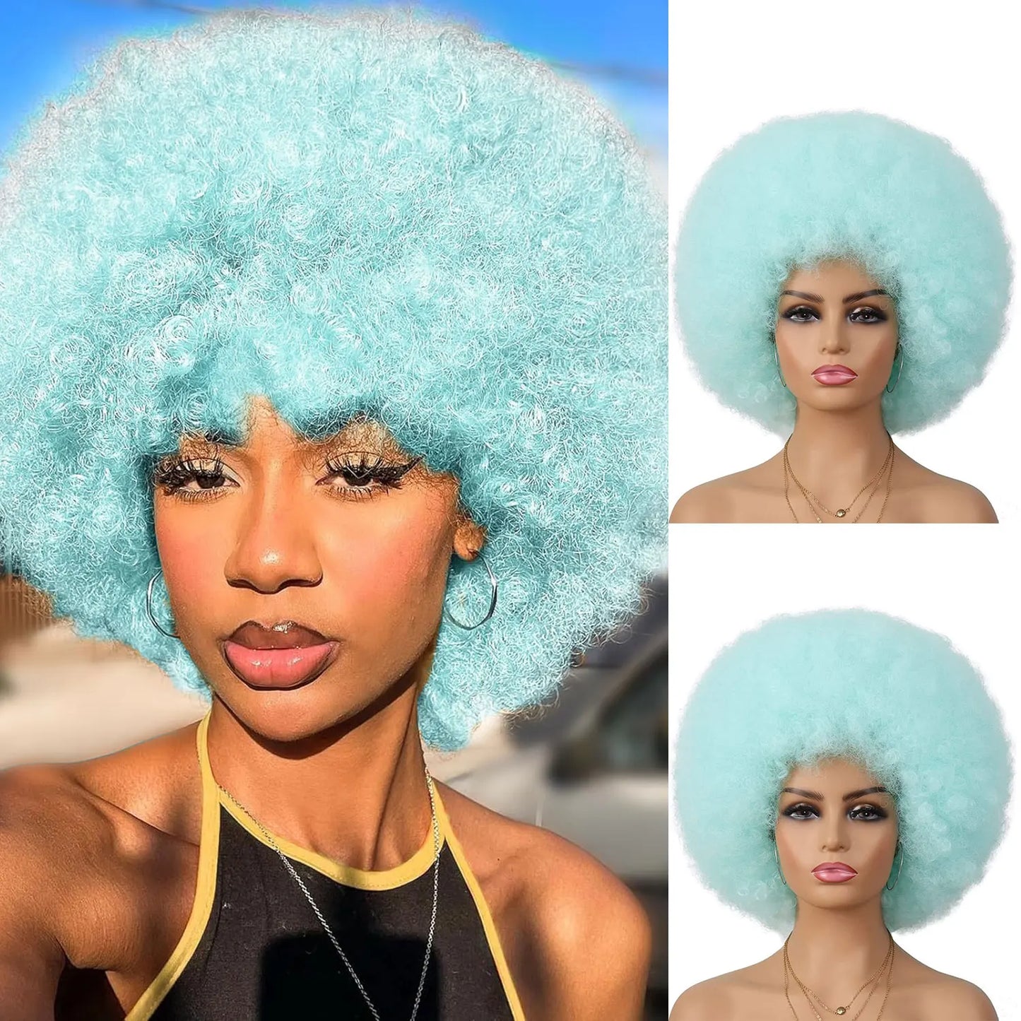 Afro Synthetic Wigs - Various Colors Available