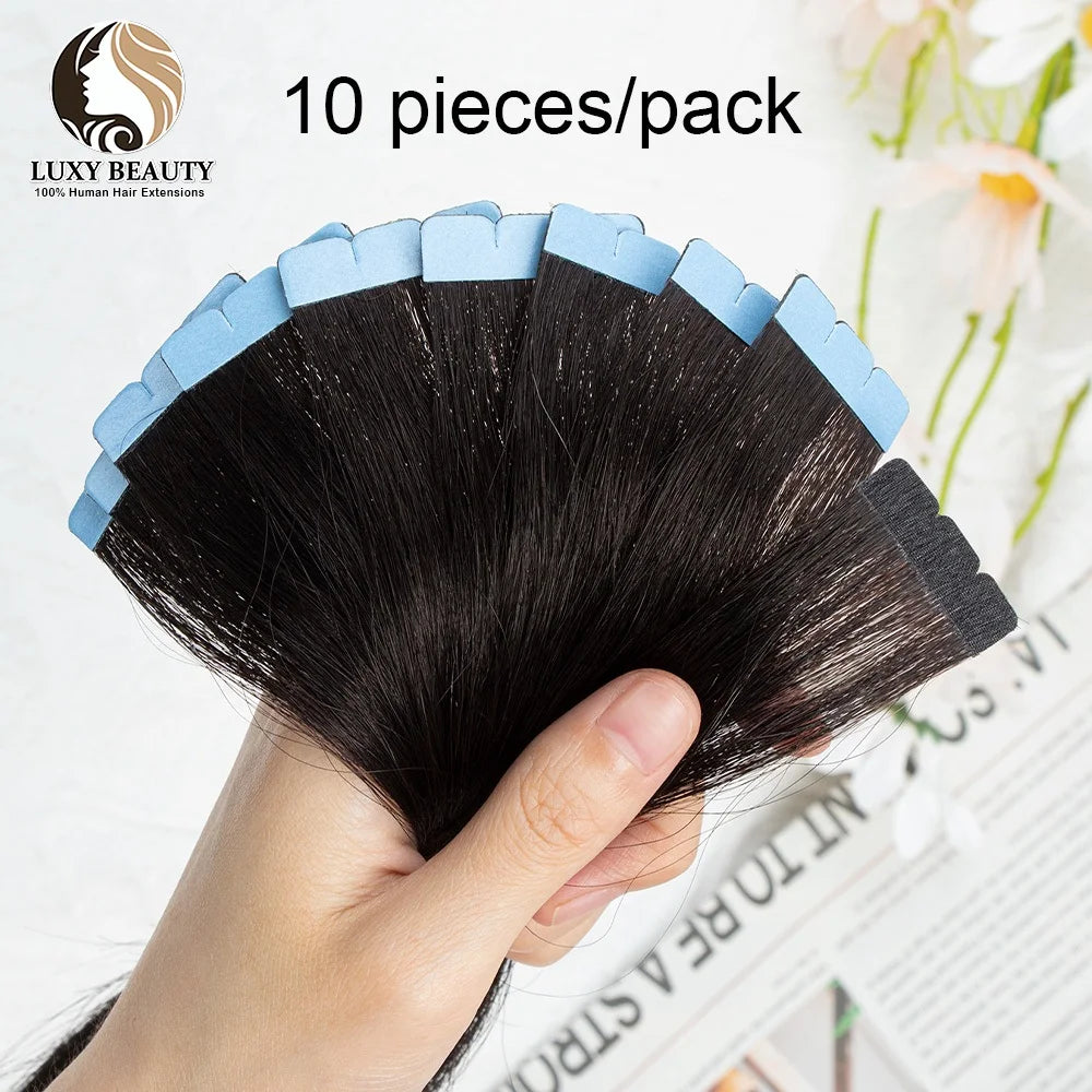 Mini Straight Invisible Seamless Double Sided Human Hair Tape Ins
