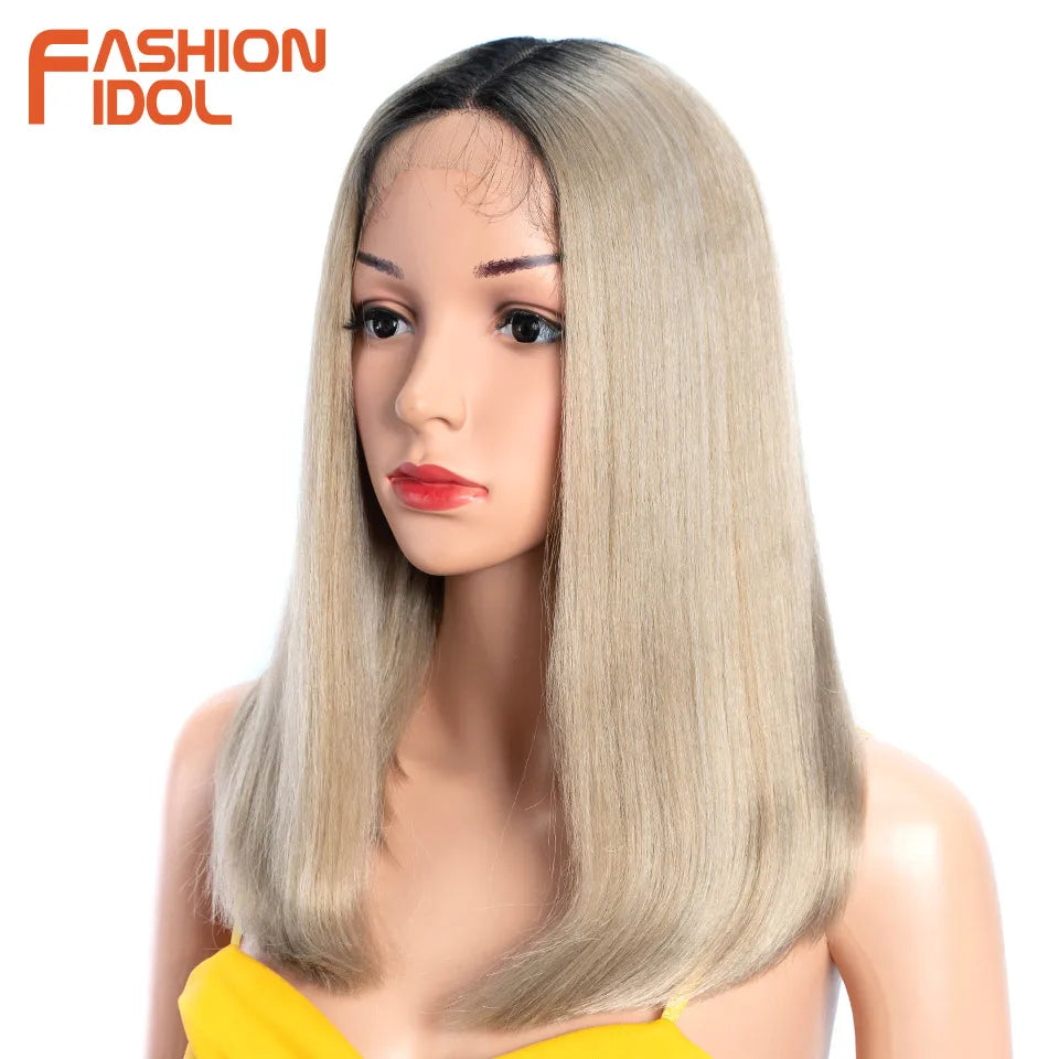 14 Inch Lace Front Synthetic Hair Wigs - Various Colors Available