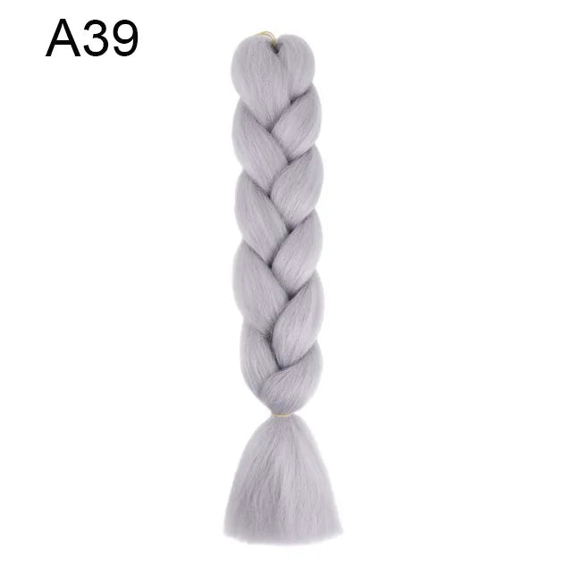 24Inch Synthetic Yaki Jumbo Braiding Hair - Various Colors Available