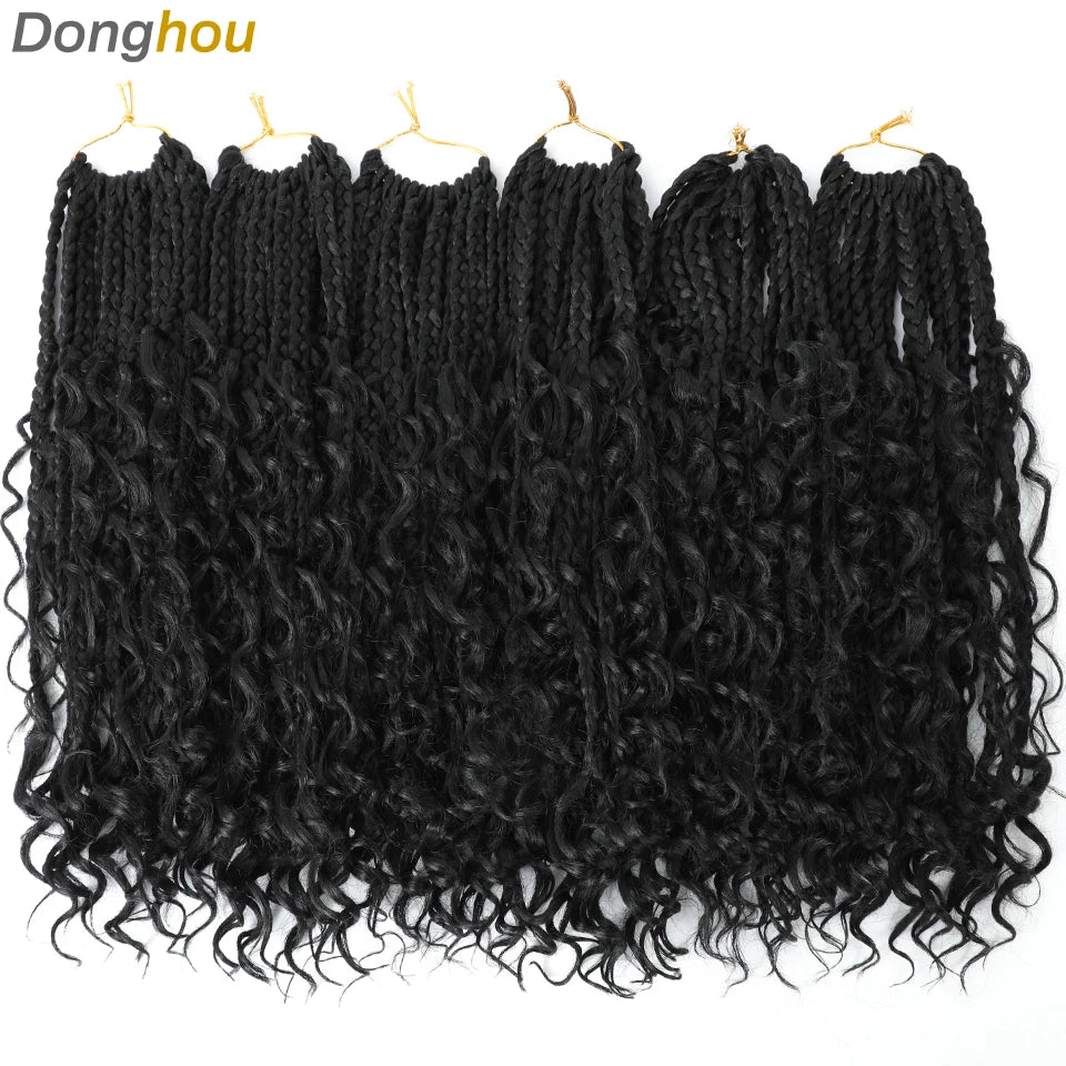 Boho Box Braids Synthetic Crochet Hair