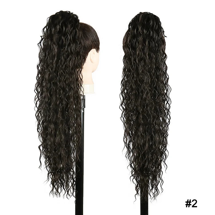 Long Synthetic Clip In Drawstring Ponytails - Various Options Available