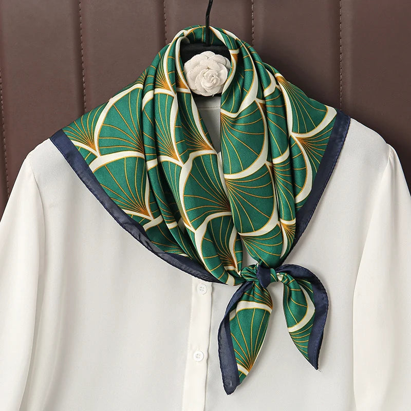 Luxury Print Satin Silk Square Scarfs