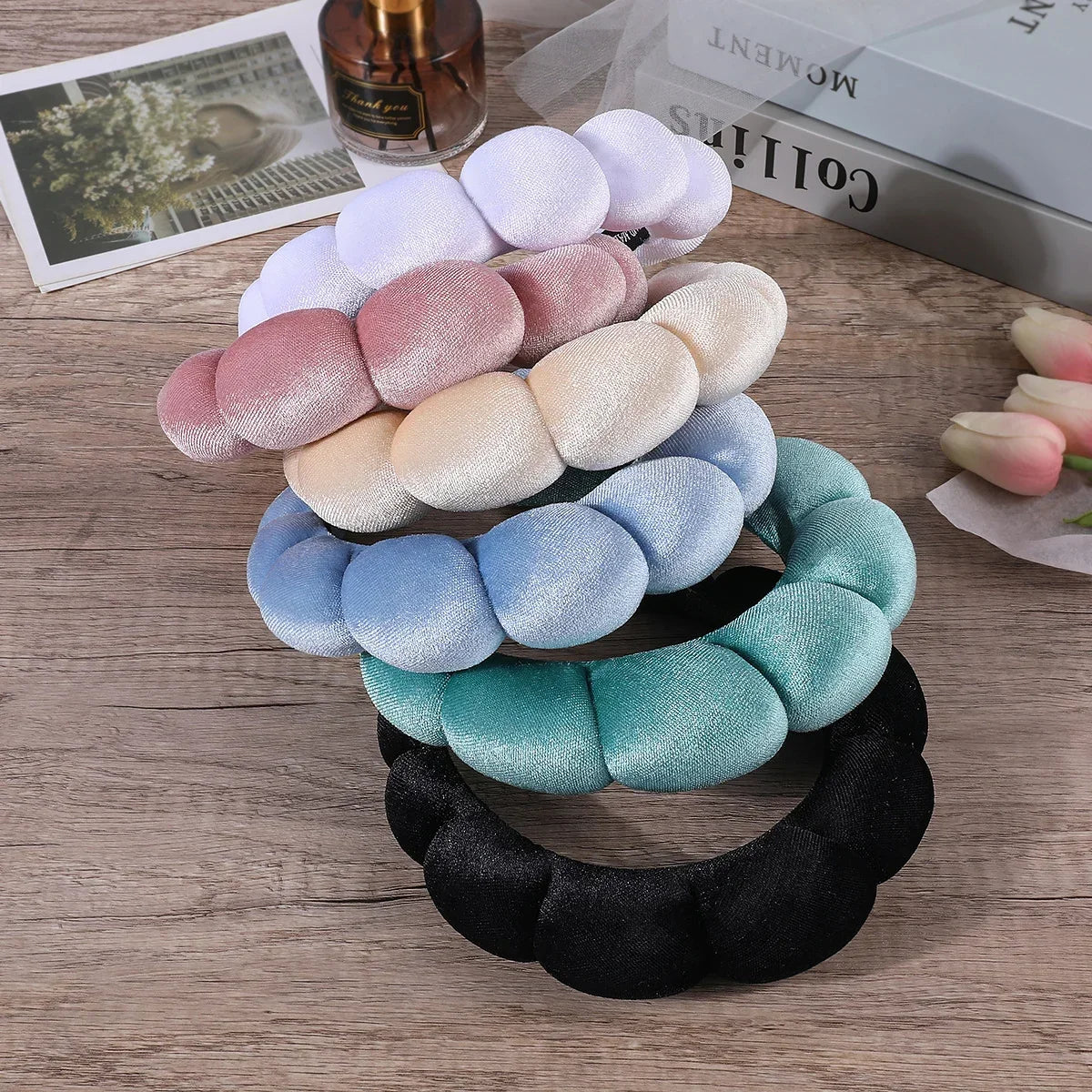 Women's TerryCloth Spa Puffy Sponge Headbands