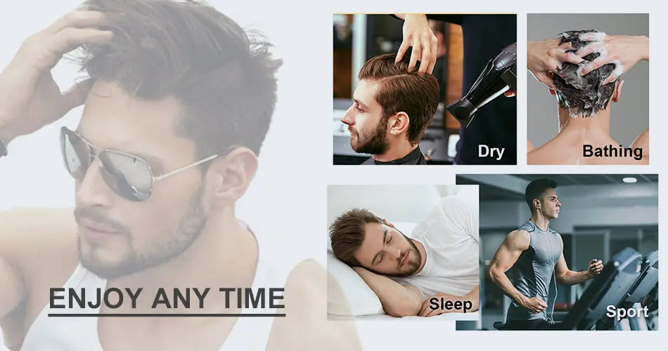Mono Lace Men's Skin Pu Around Toupee Prosthesis Remy Human Hair Systems - Various Options Available