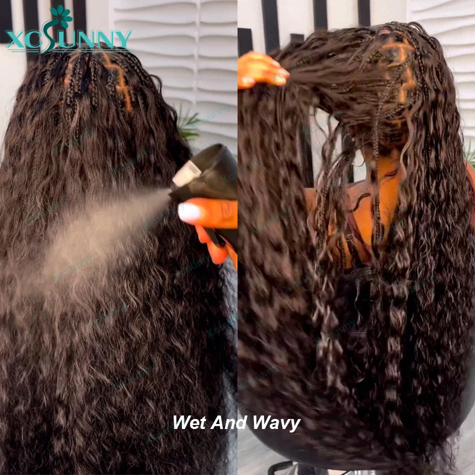 Wet And Wavy Natural Color Human Braiding Hair