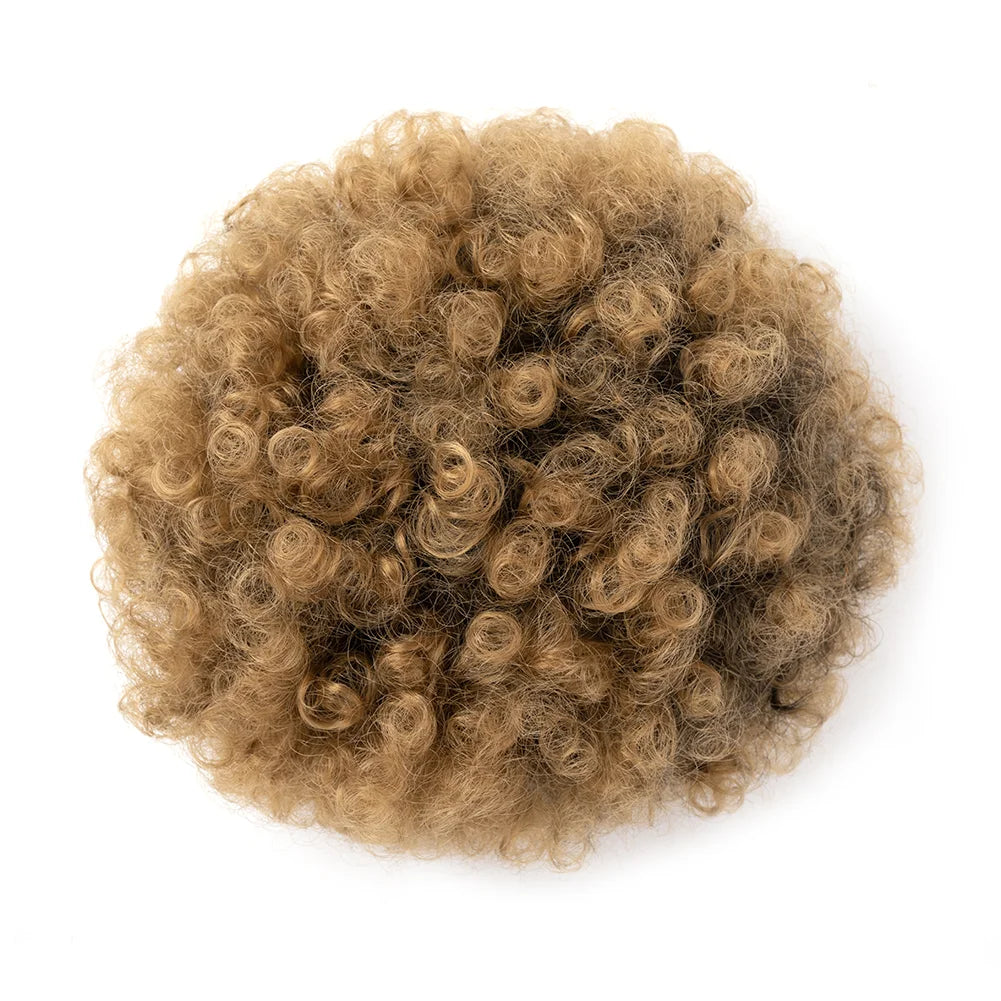 Afro Kinky Curly Puff Drawstring Synthetic Bun Ponytail