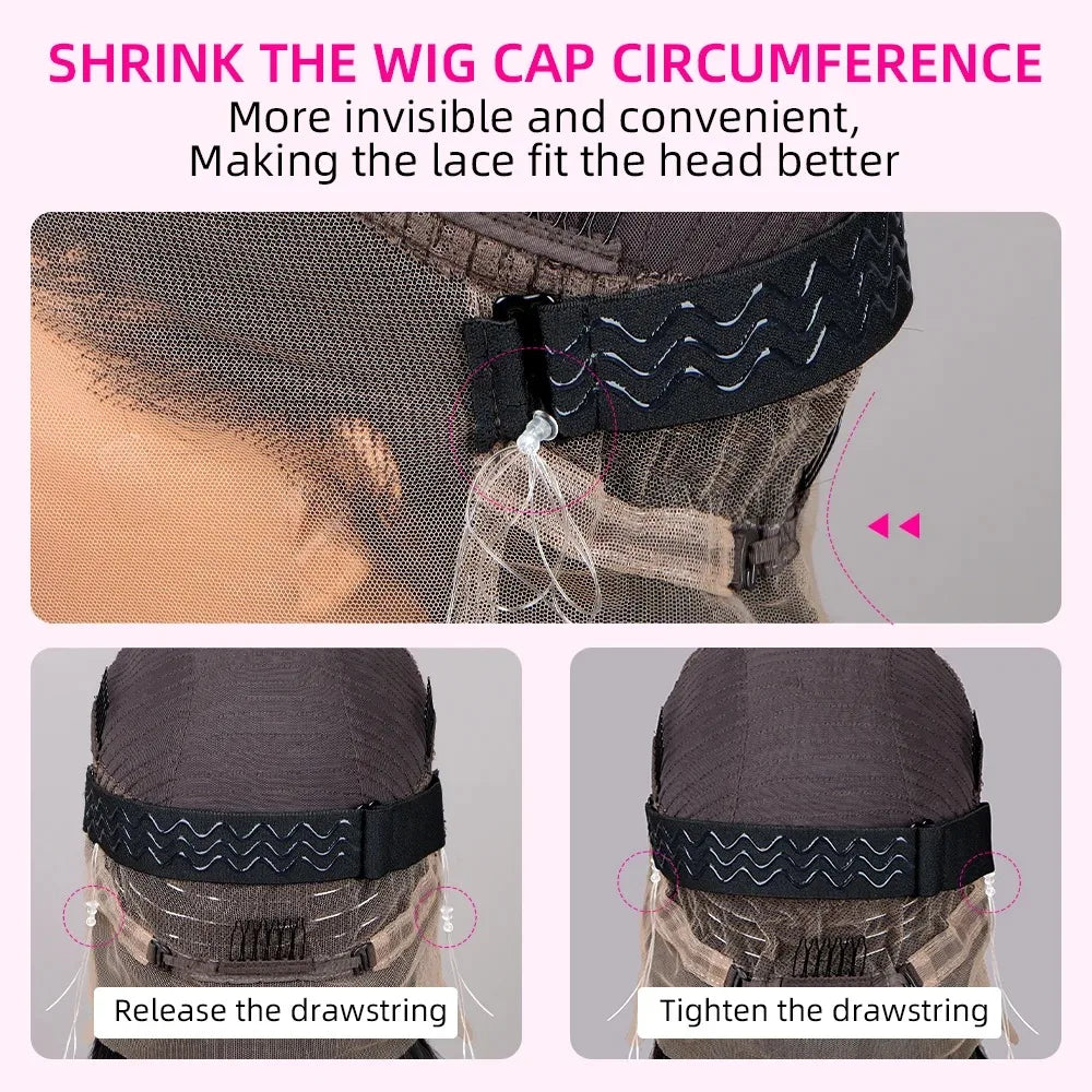 Bone Straight - Glueless Invisi-Drawstring 360 HD Transparent Lace Front Human Hair Wear&Go Wig