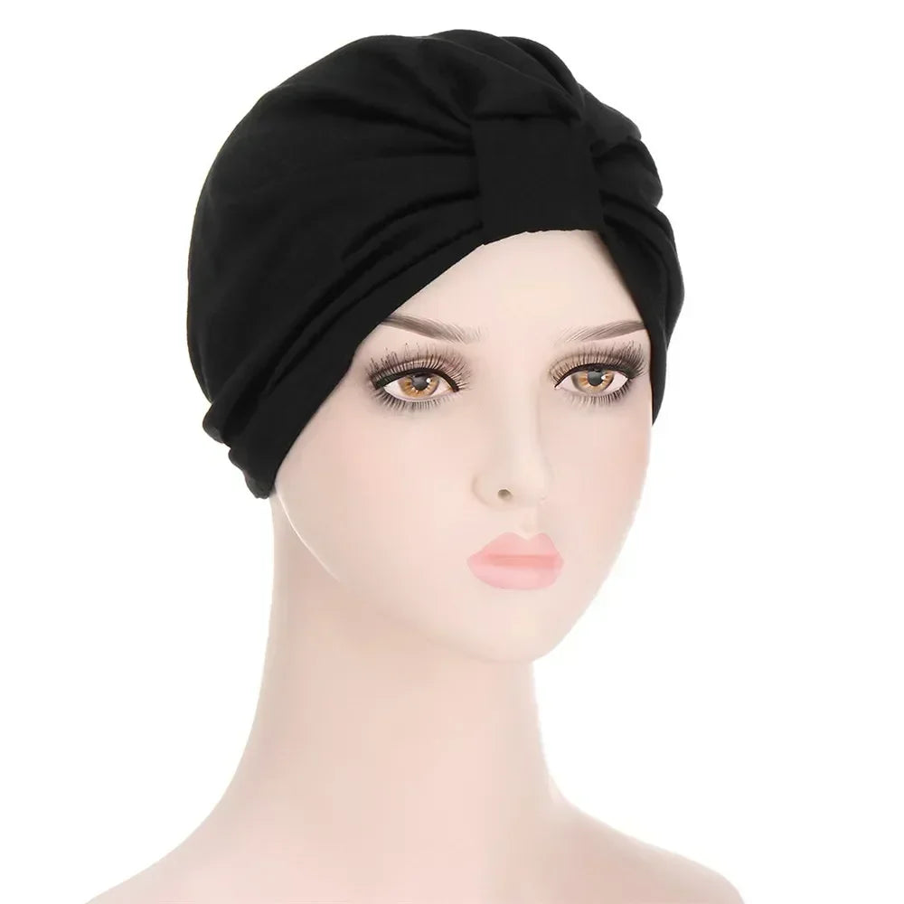 Women's Pleated Turbans in Various Colors