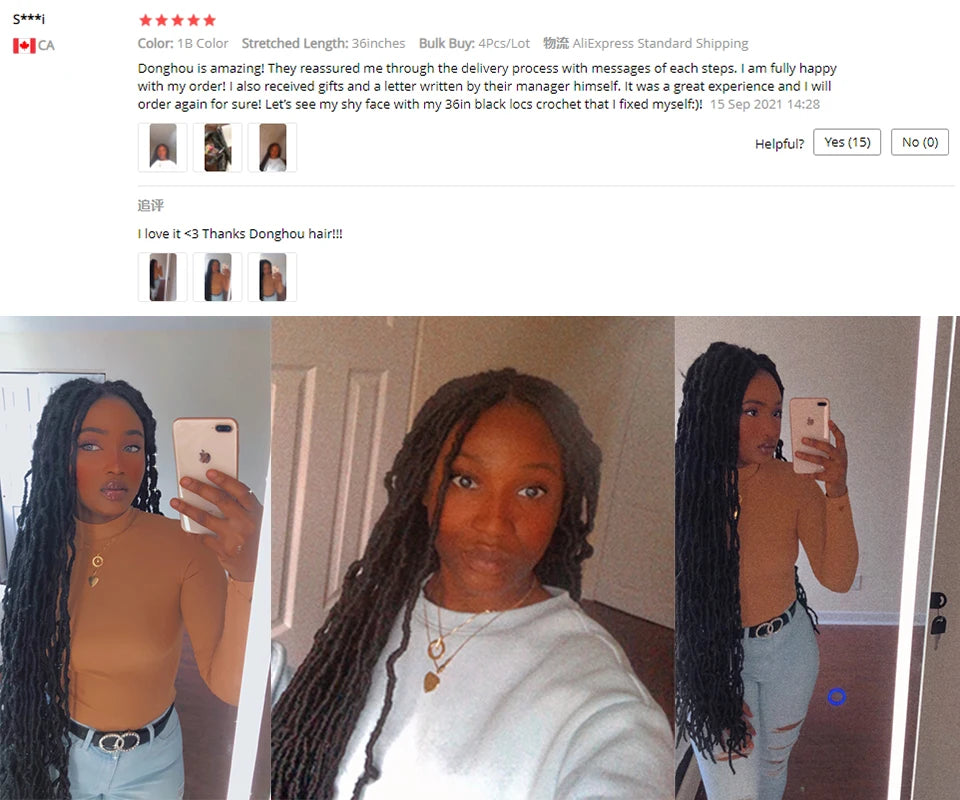Faux Locs Crochet Synthetic Hair - Various Colors Available
