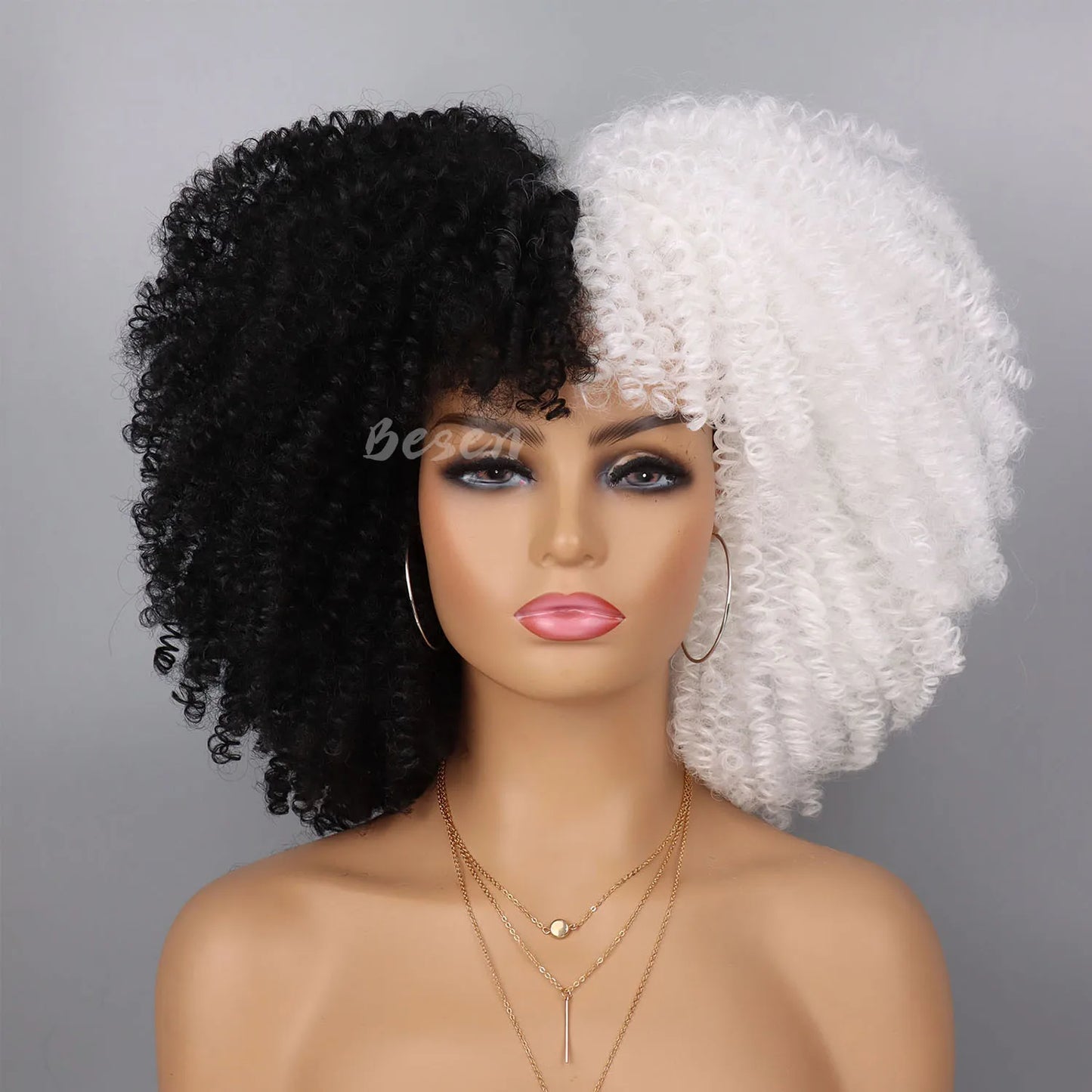 Synthetic Short Kinky Curly Wigs - Various Colors Available