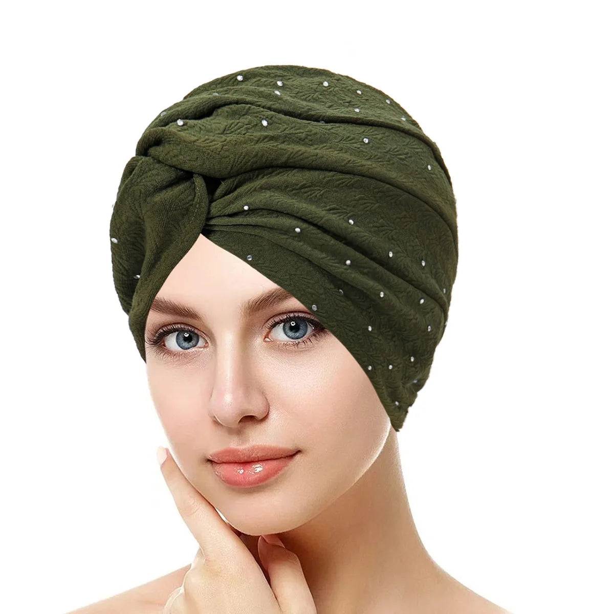 Women's Pleated Turbans in Various Colors