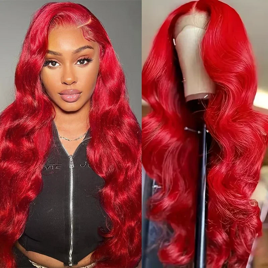 Brazilian Body Wave Hot Red - 4x4, 5x5 & 13x6 HD Lace Front Human Hair Wigs