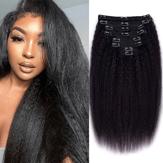 Yaki Remy Straight 100% Human Hair Clip Ins