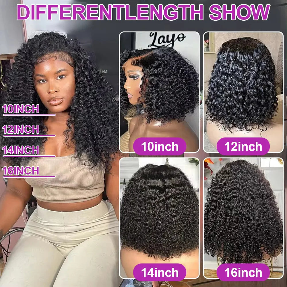 Water Wave Bob - Glueless Pre Plucked, Pre Cut Human Hair Ready To Go Lace Frontal Wig.