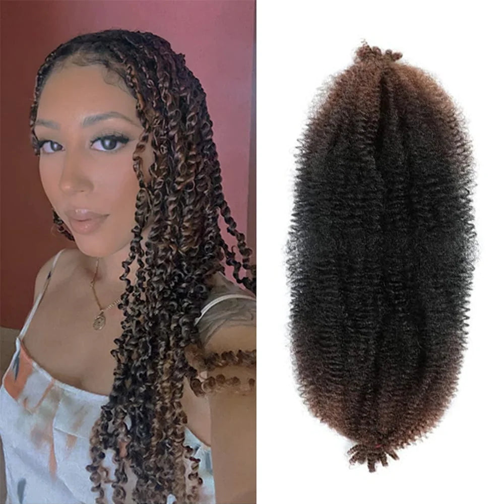 Afro Kinky Marley Twist Braiding /Crochet Synthetic Hair - Various Colors Available