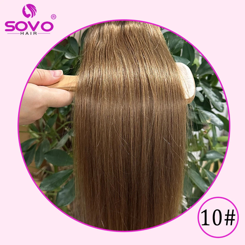 3 Pieces Bone Straight Human Hair Clip Ins