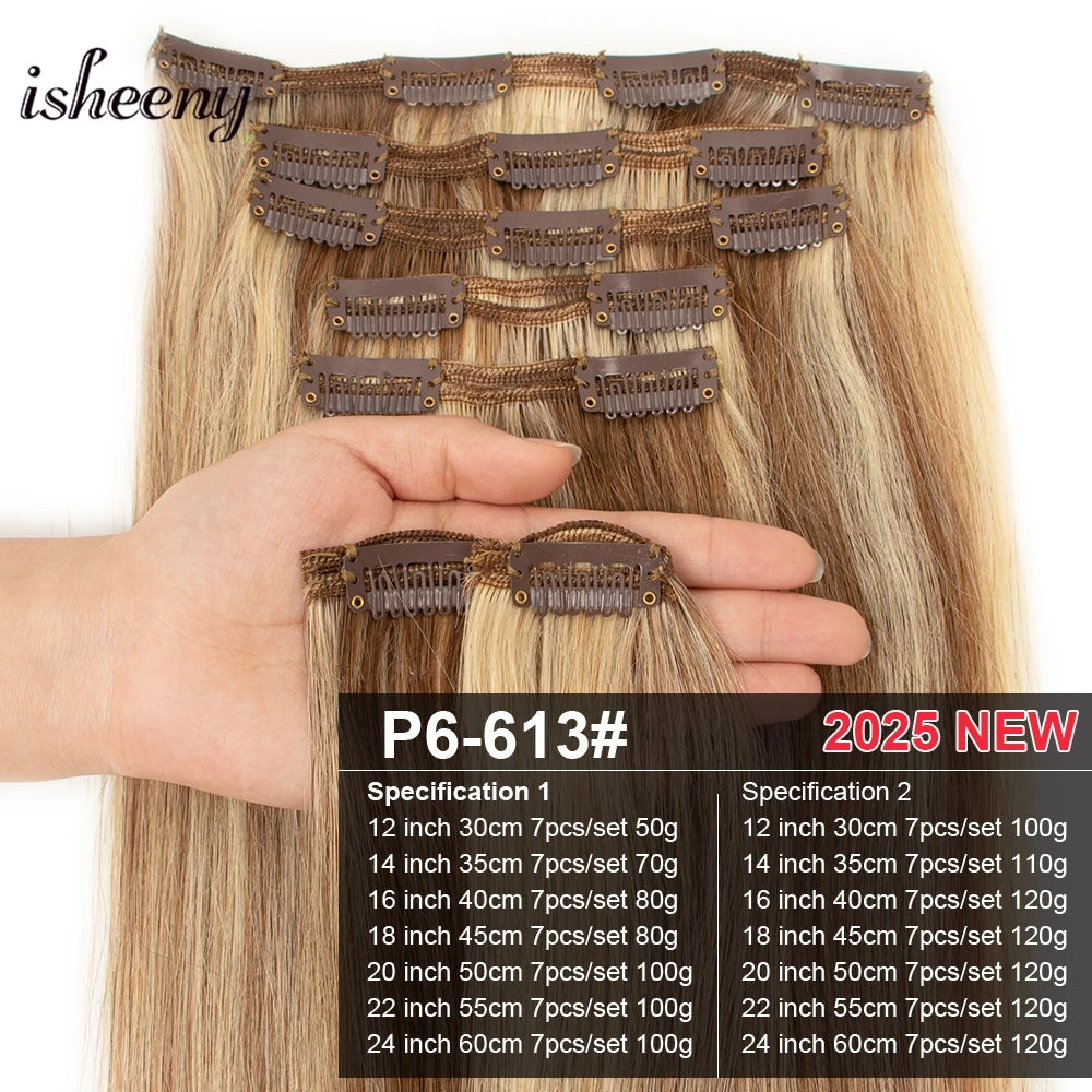 Straight Human Hair Clip Ins - Various Options Available