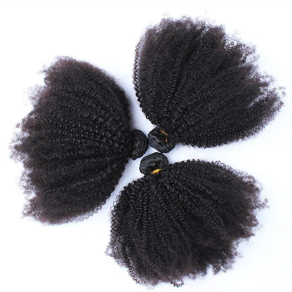Afro Kinky Curly Weave Bundles 100% Human Hair