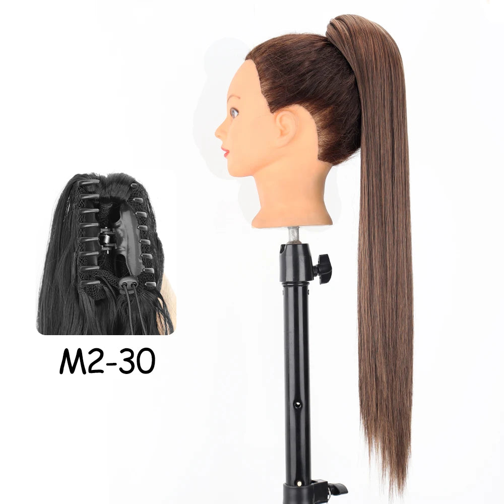 Synthetic 24" Long Wavy Claw Clip On Ponytail