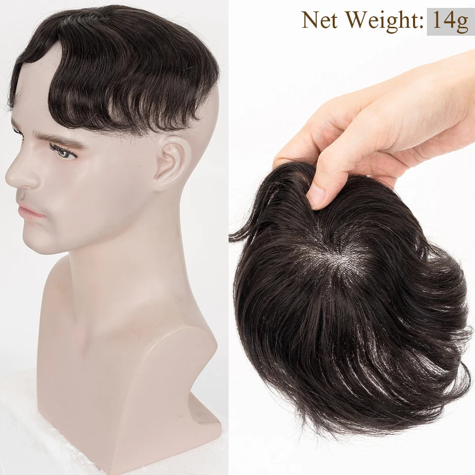 Side or Back Hair Patches Hairpiece for Men, Thin Skin, Toupee Patch, 8cm x 8cm - Various Options Available