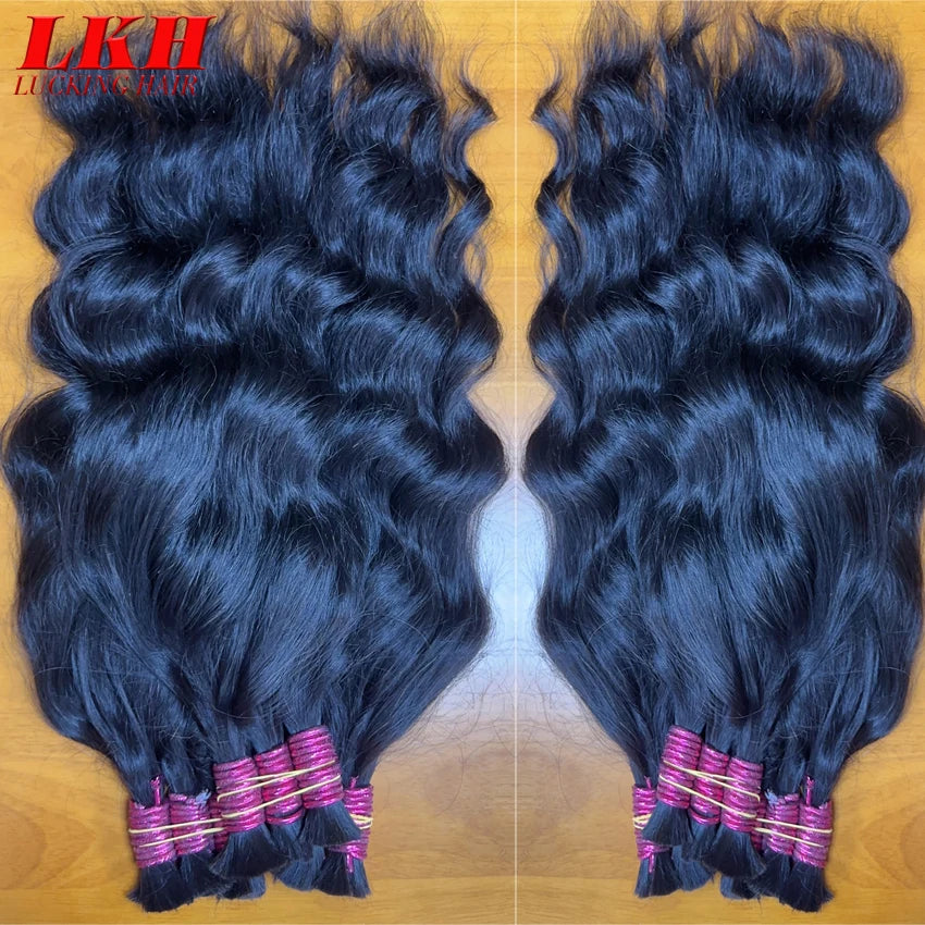 Indian Unprocessed Raw Human Hair Bundles For Braiding